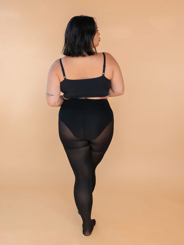 collant gainant noir opaque