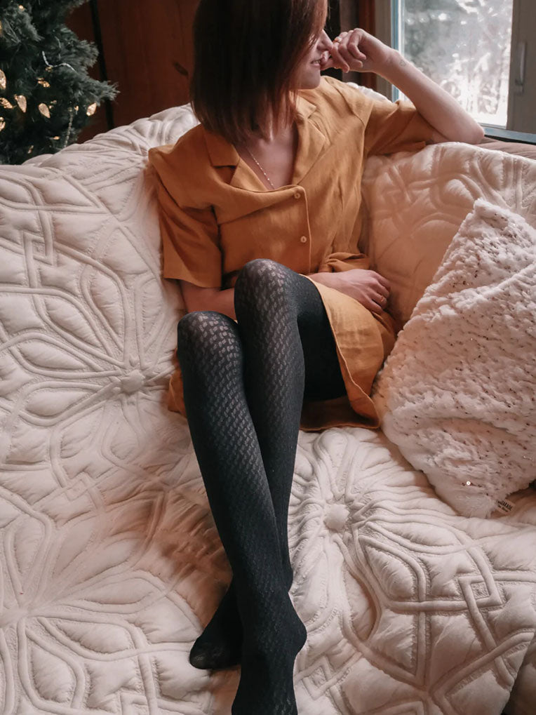 braided knit hosiery