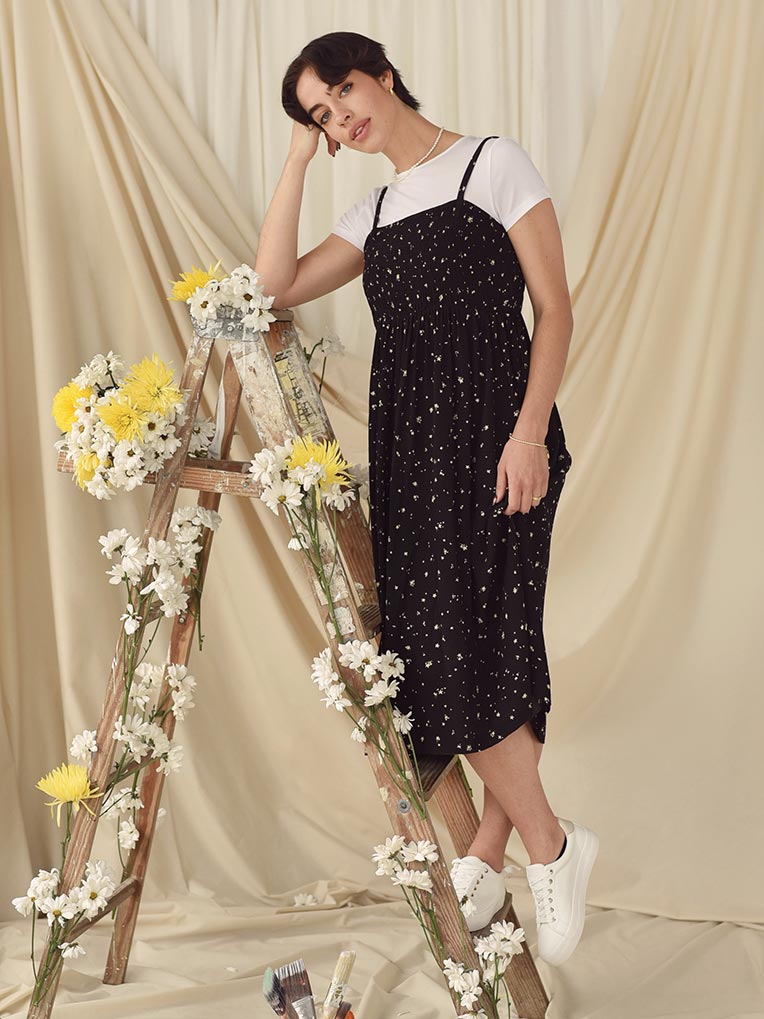 Black Smocked Dress