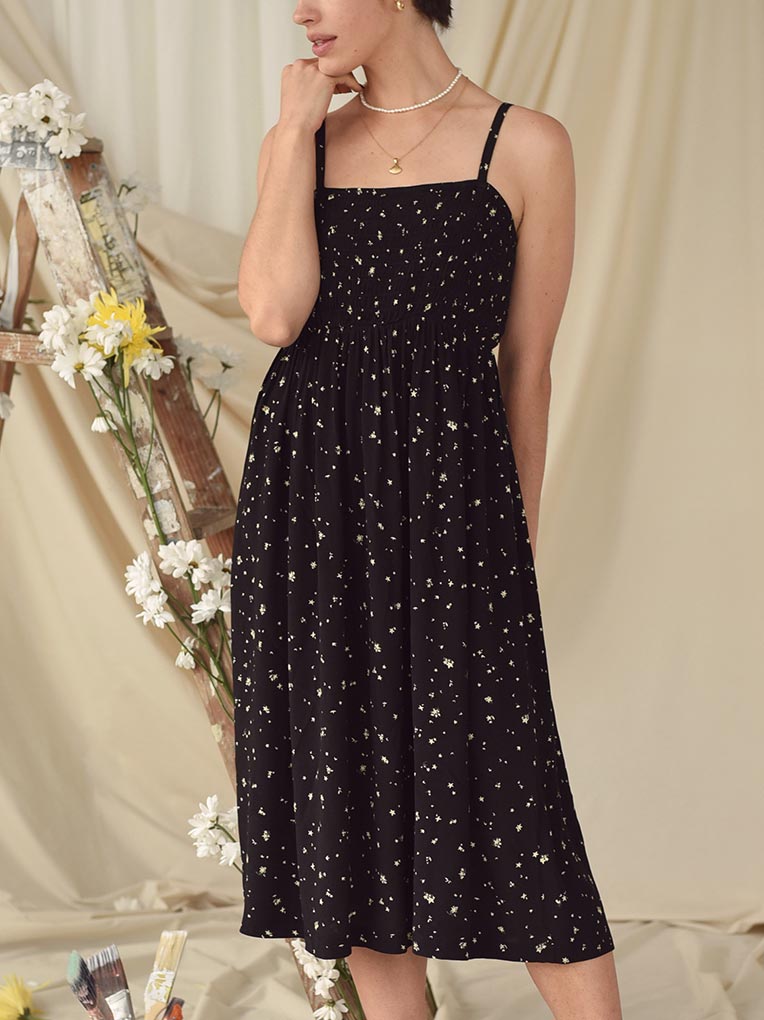 Black Smocked Dress