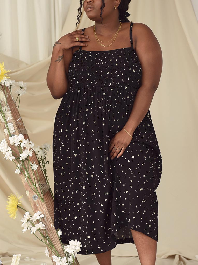 Black Smocked Dress