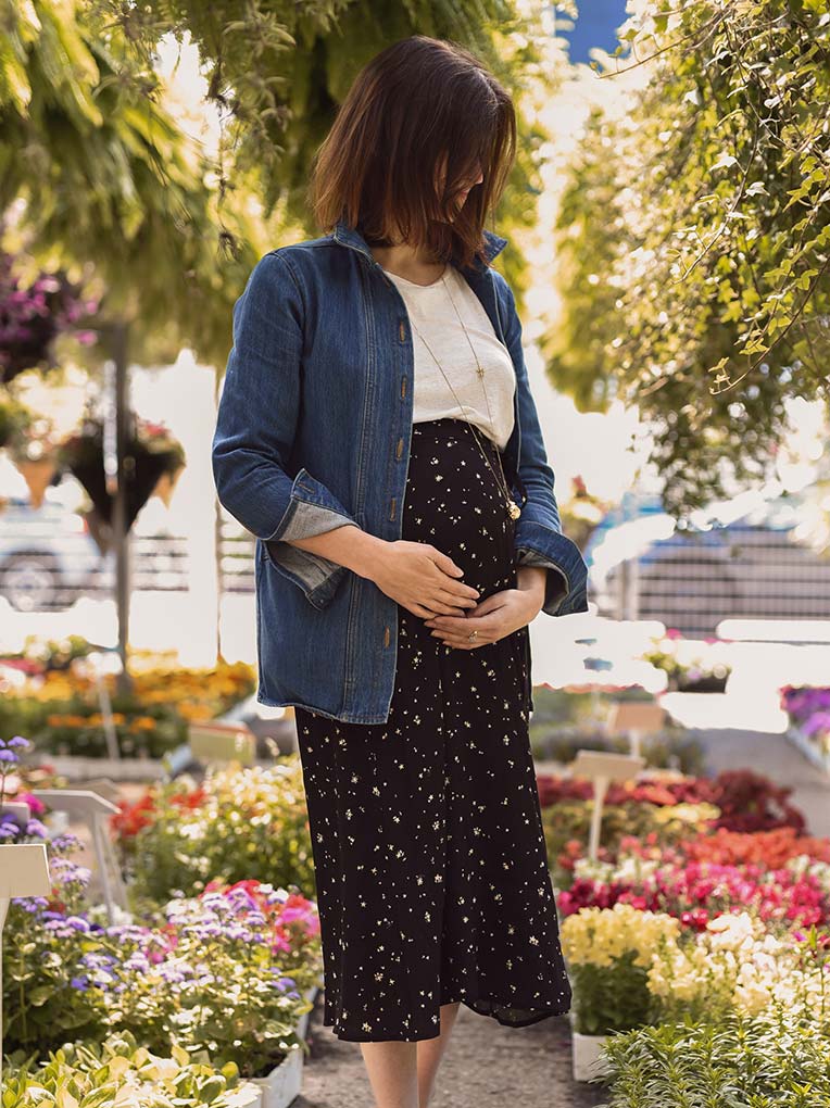 Black Lily Midi Wrap Skirt
