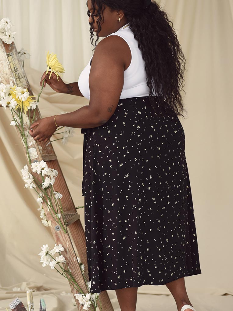 Jupe longue taille plus noire