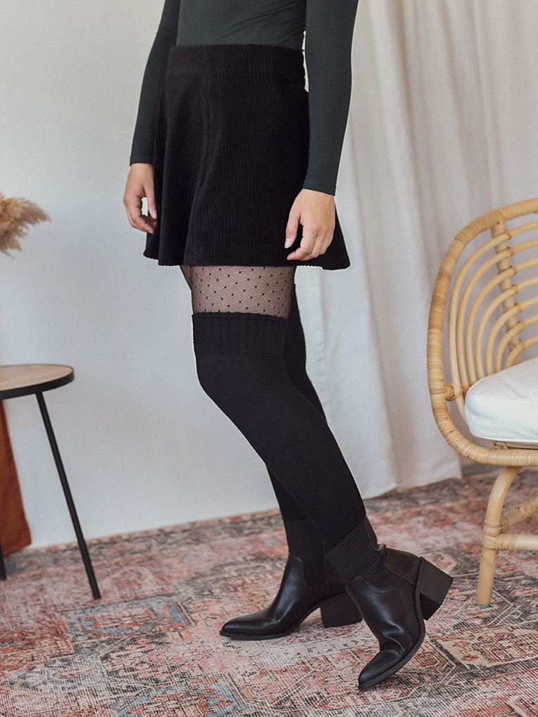 Chaussettes hautes femmes laine mérinos