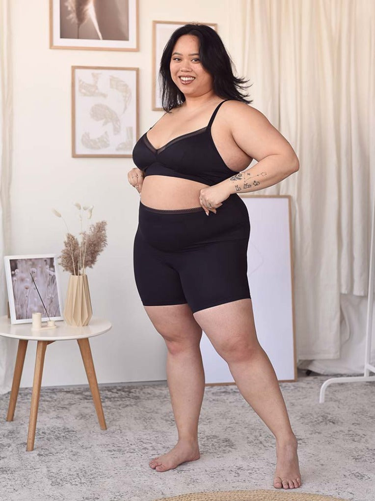 Women's plus size microfiber shorts