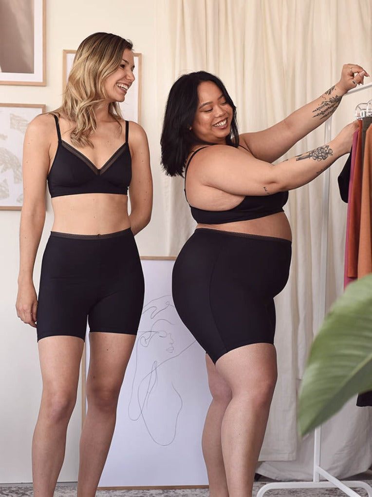 Plus size microfiber shorts