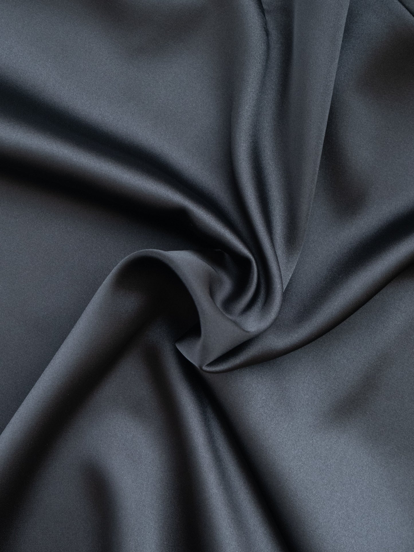 April Black Satin Skirt