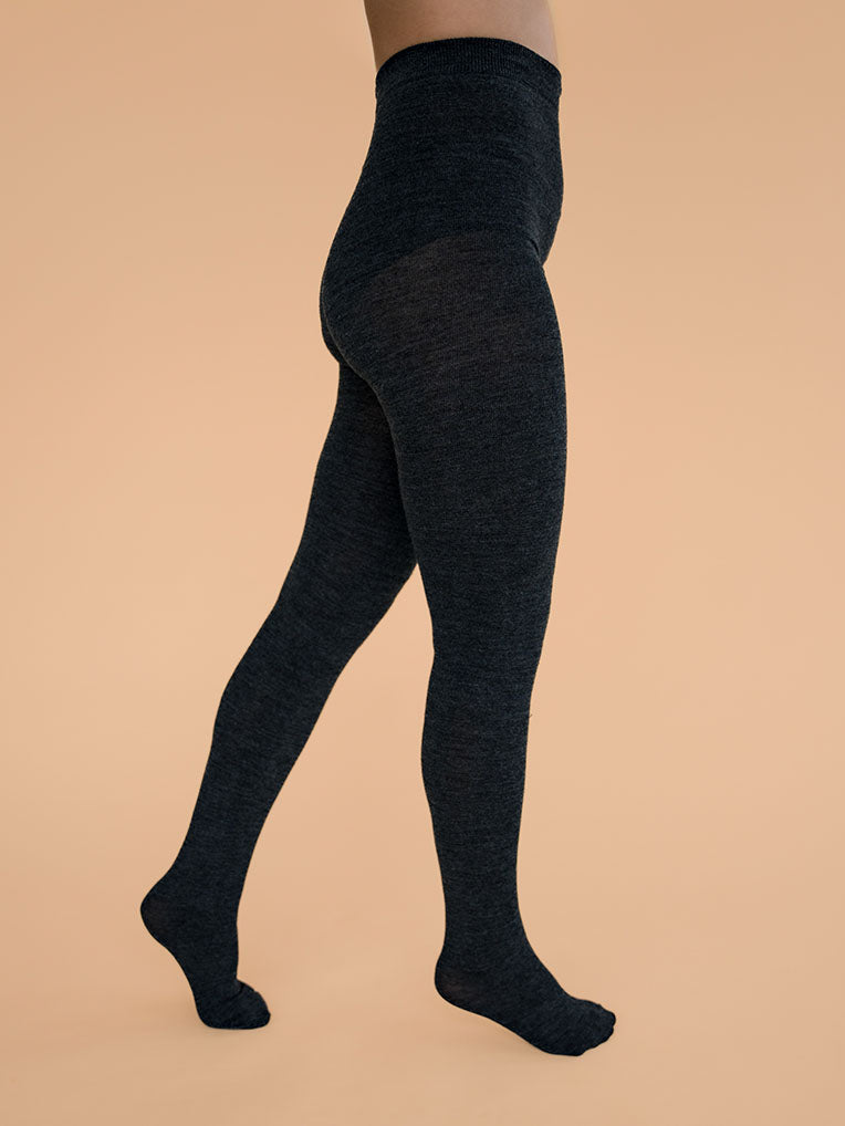 grey merino wool tights