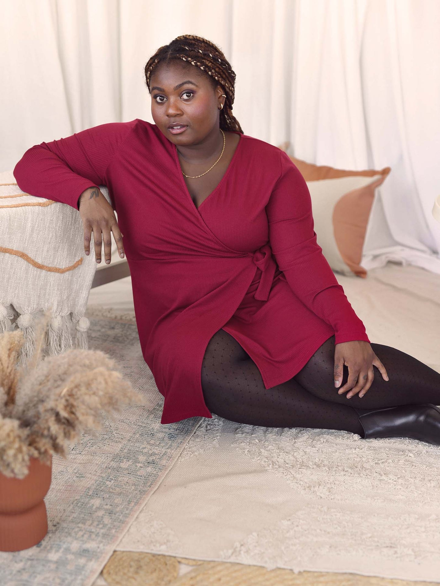 Women's plus size wrap dress