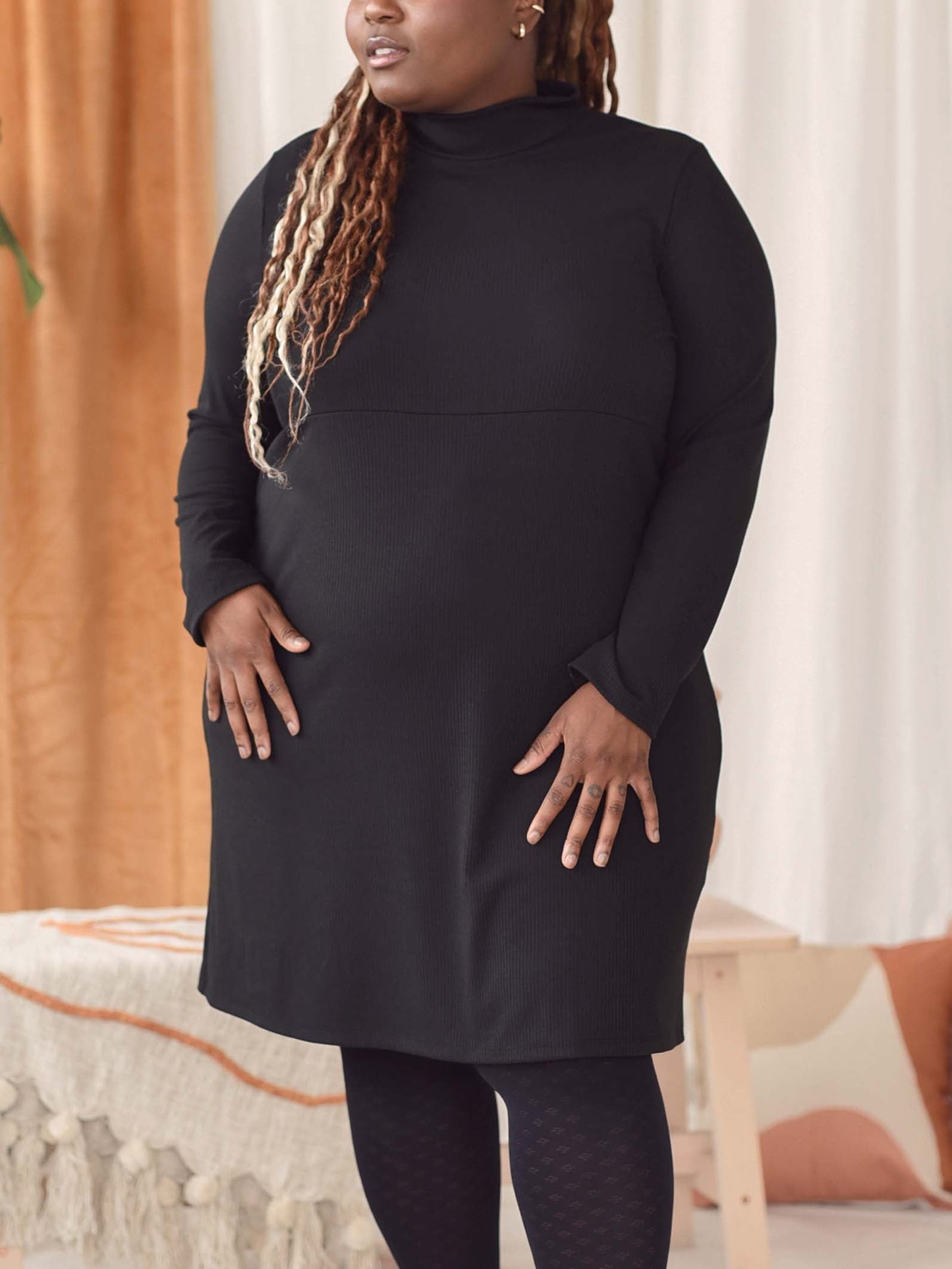 Women's Plus size long sleeves dress