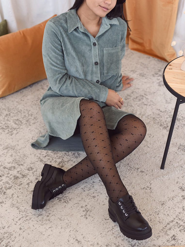 Cross Pattern Tights (3 pack)