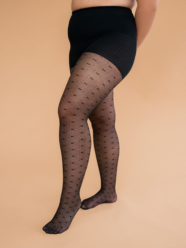 Cross Pattern Tights (3 pack)