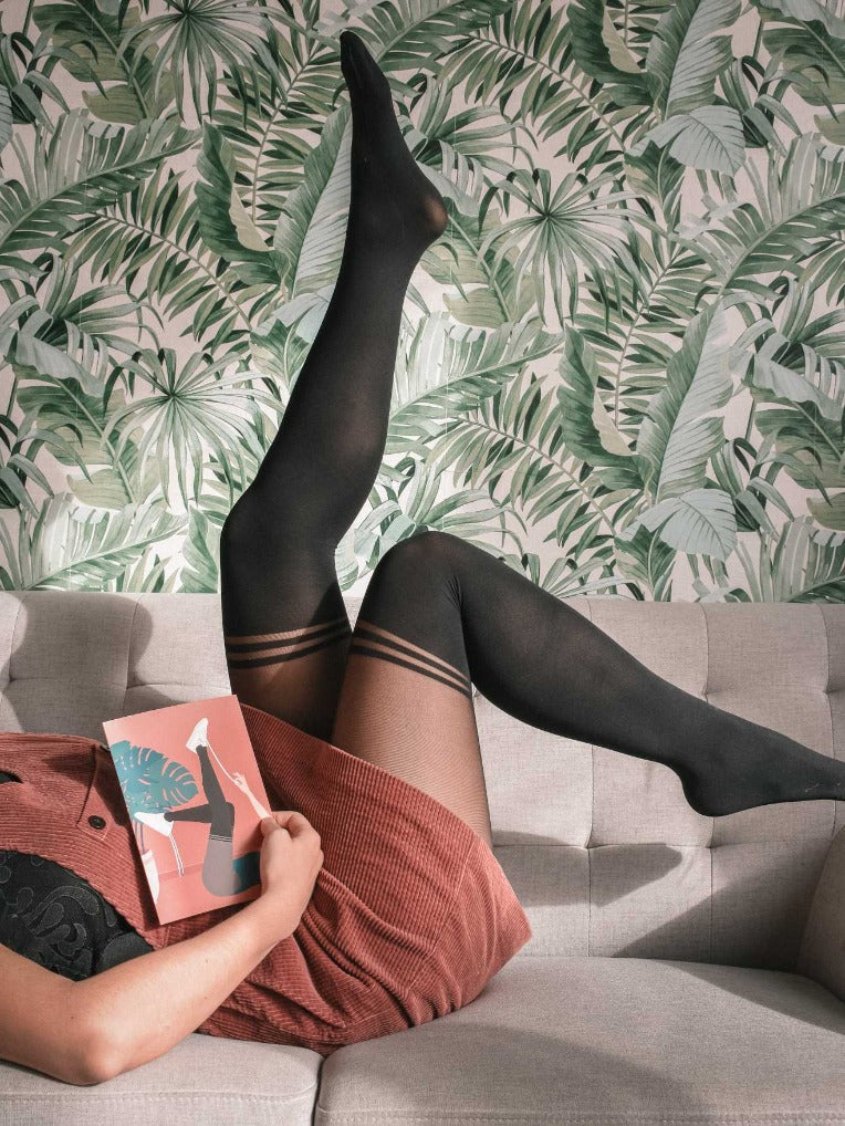 Over-The-Knee Striped Tights