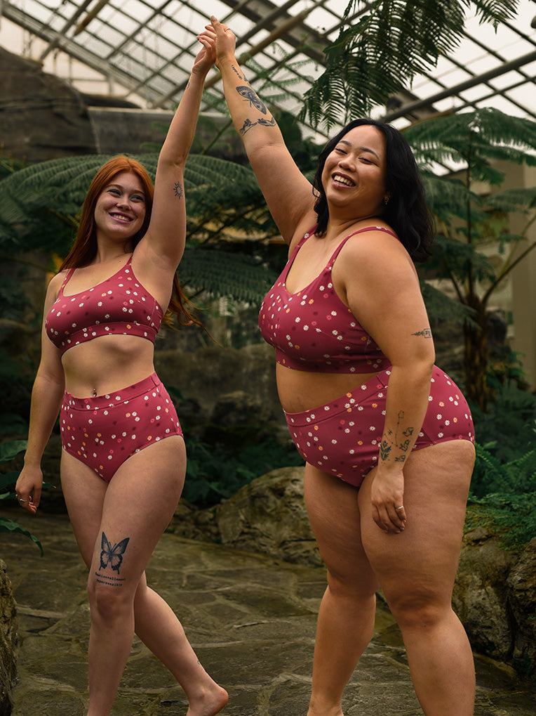 top de maillot de bain rose