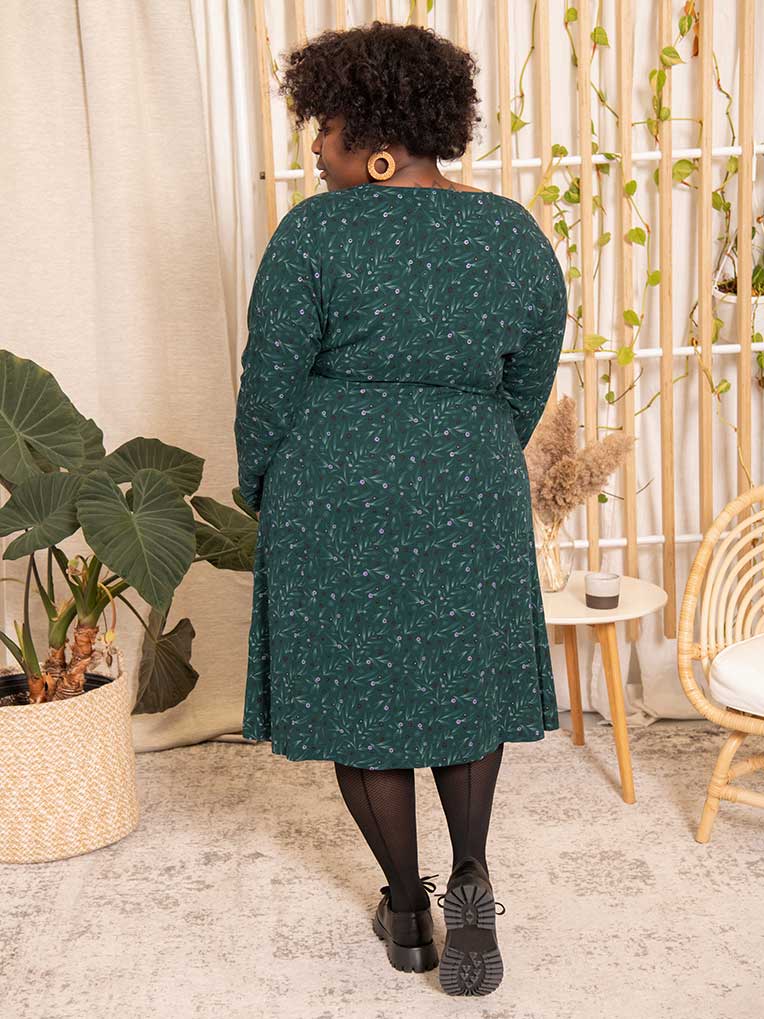 Women's plus size floral wrap dress
