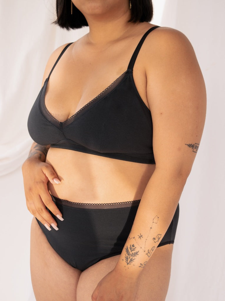 Culotte en coton éco (noire)