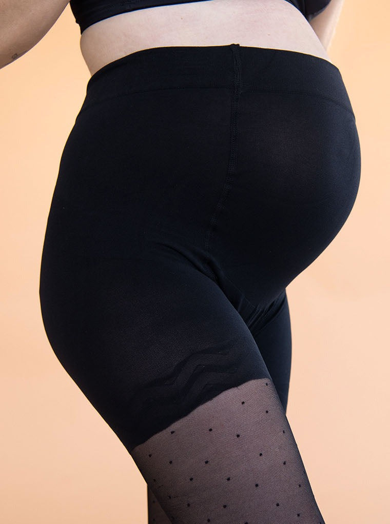 Maternity Polka Dot Tights - Collants maternité petits pois