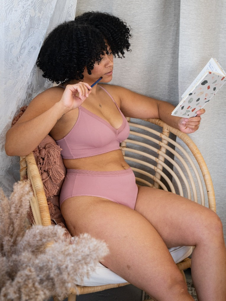 Bralette microfibre éco (rose)