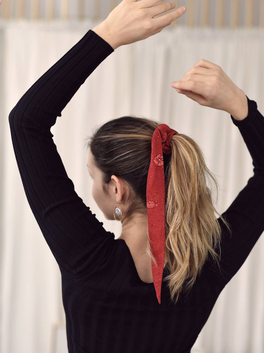 Red Tail Scrunchie