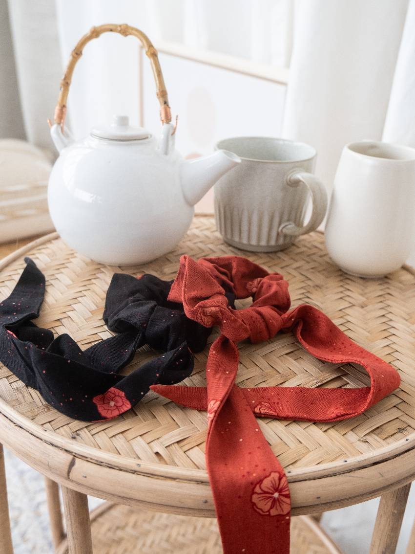 Red Tail Scrunchie
