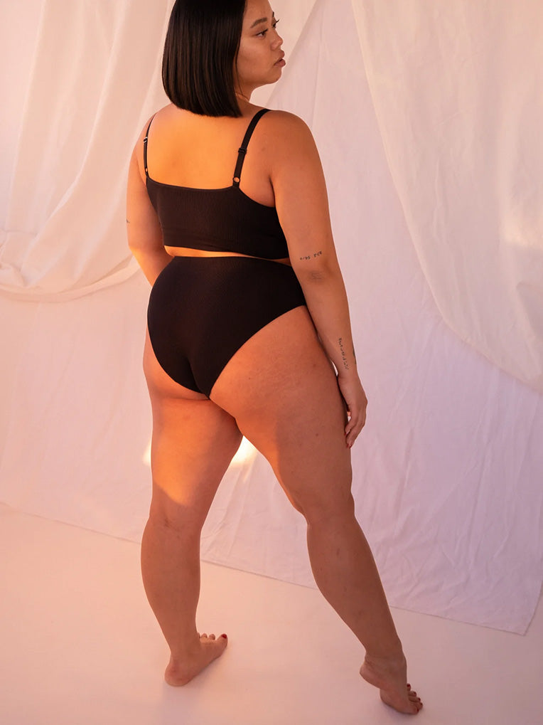 Eco Seamless Rib Panty (Black)