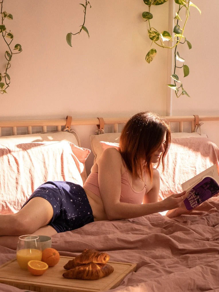 star print pyjama short