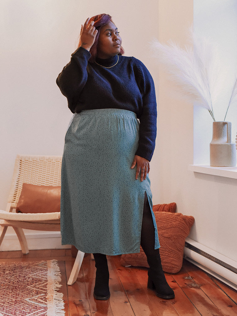 Women's plus size midi skirt