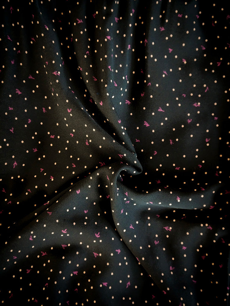 jupe noire à motif