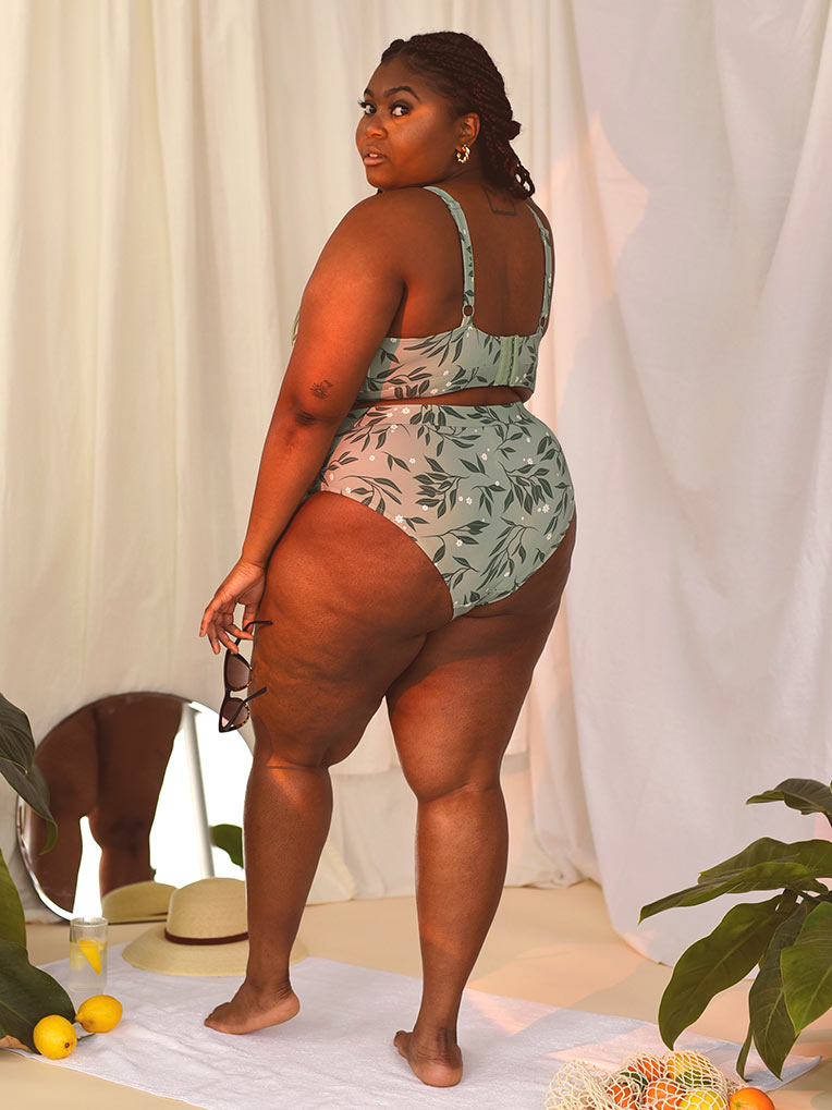 Green Foliage Bikini Bottom