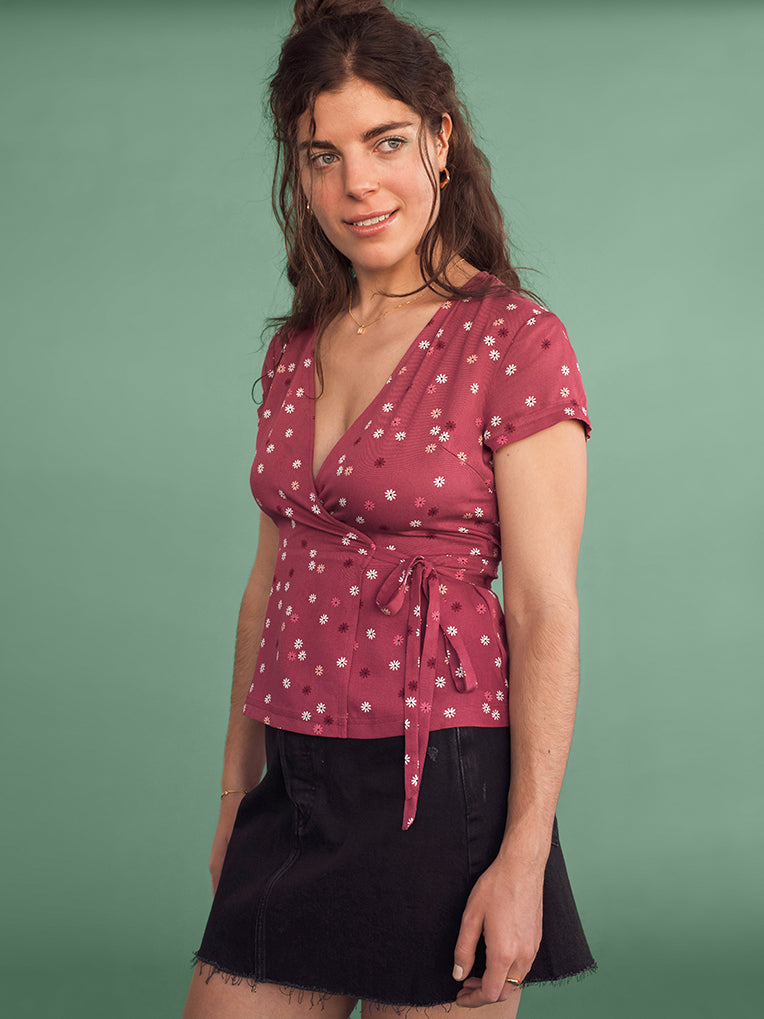 Haut portefeuille pour femmes rose