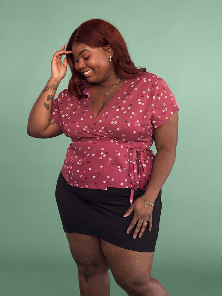 Women's plus size Wrap Top
