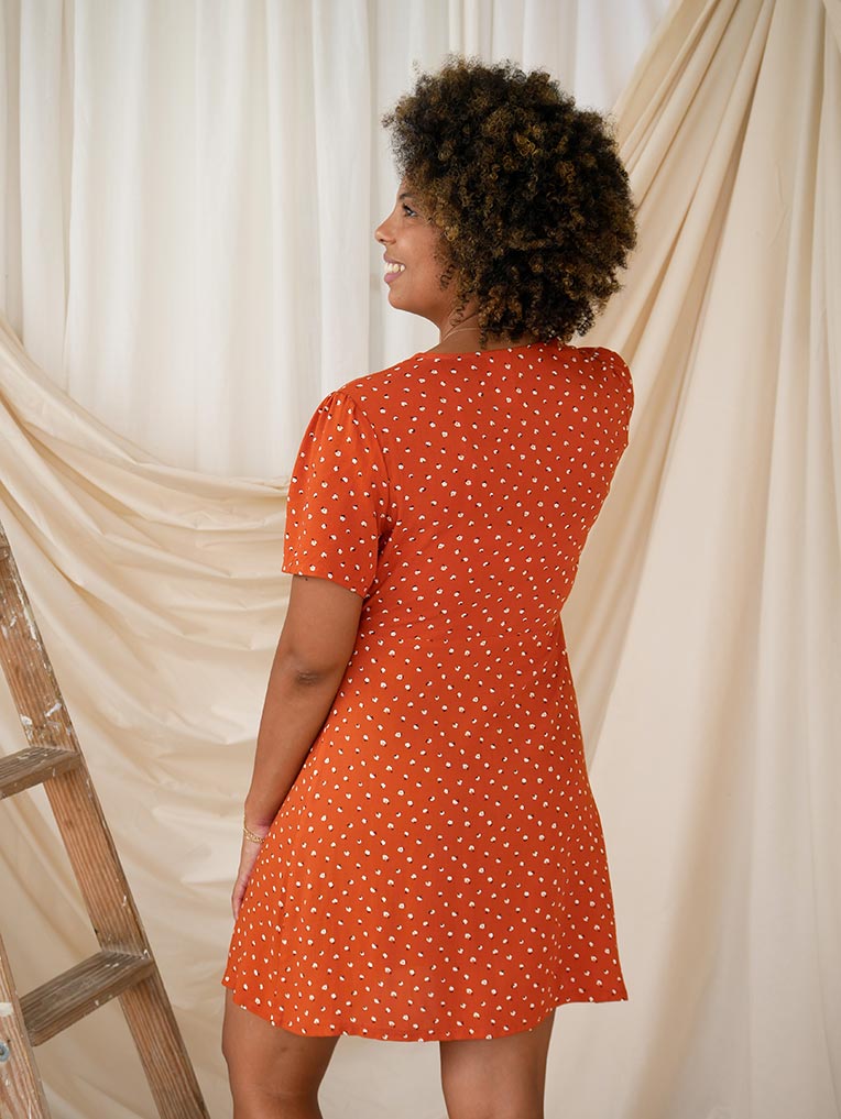 Women's floral wrap dress
