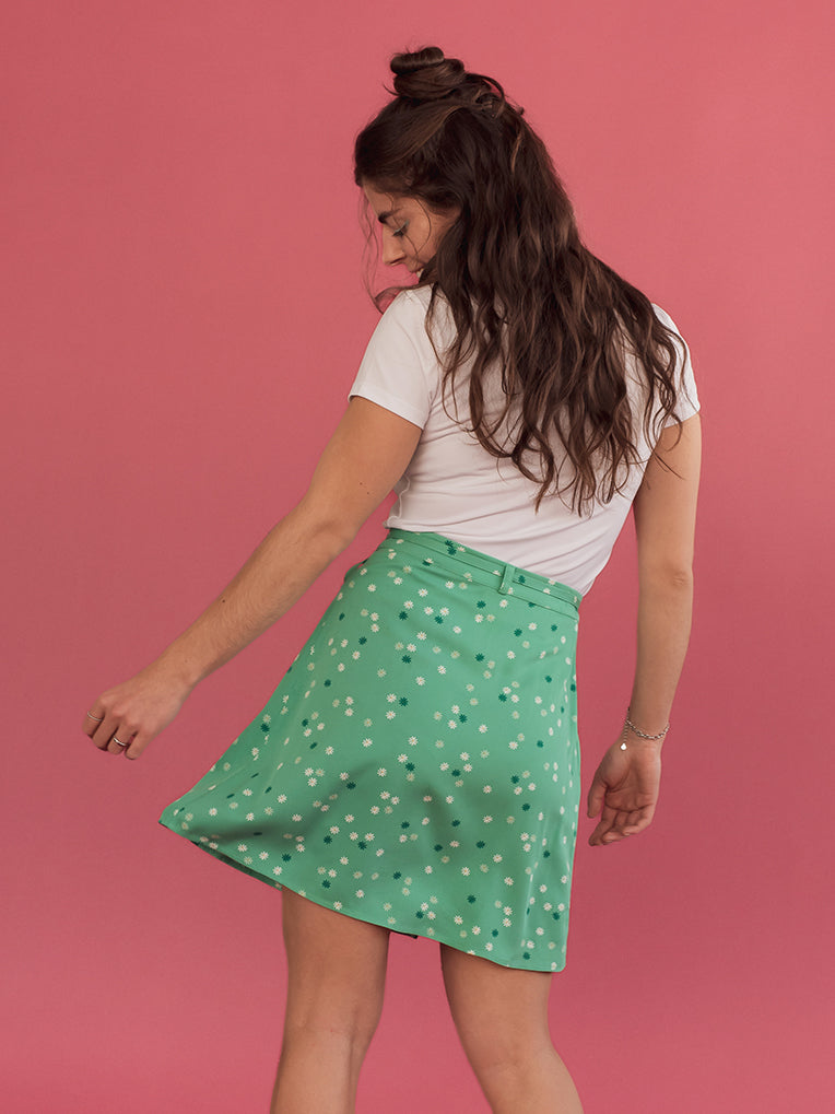 Women's green Wrap Skirt