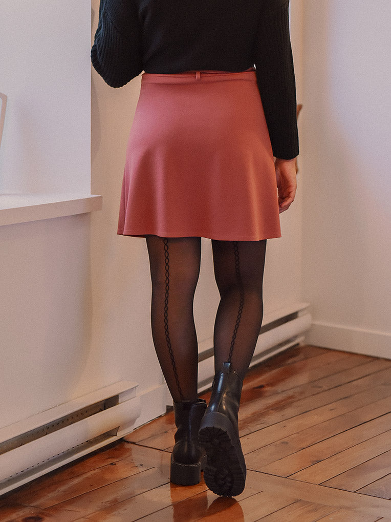 Women's pink wrap skirt
