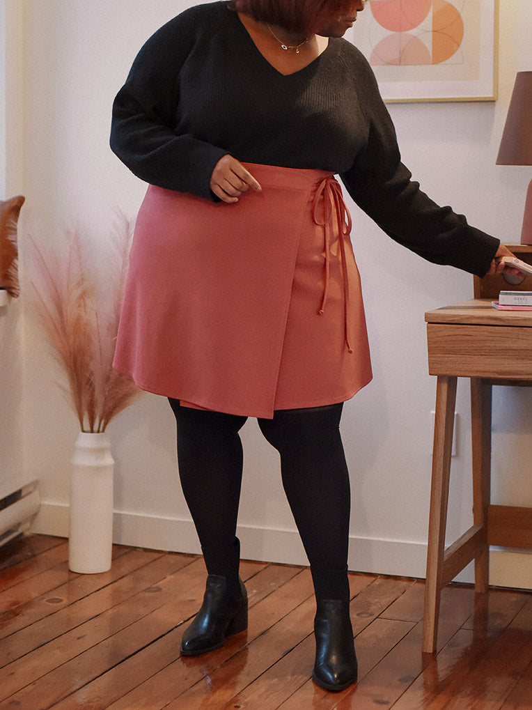 Women's plus size wrap skirt