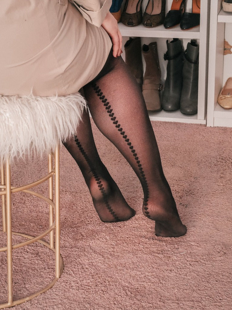 Collants femmes ligne de coeur