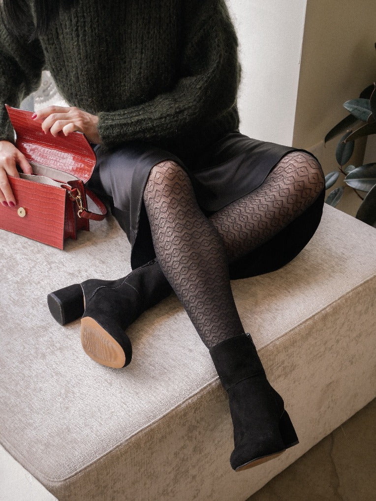 geometric pattern tights