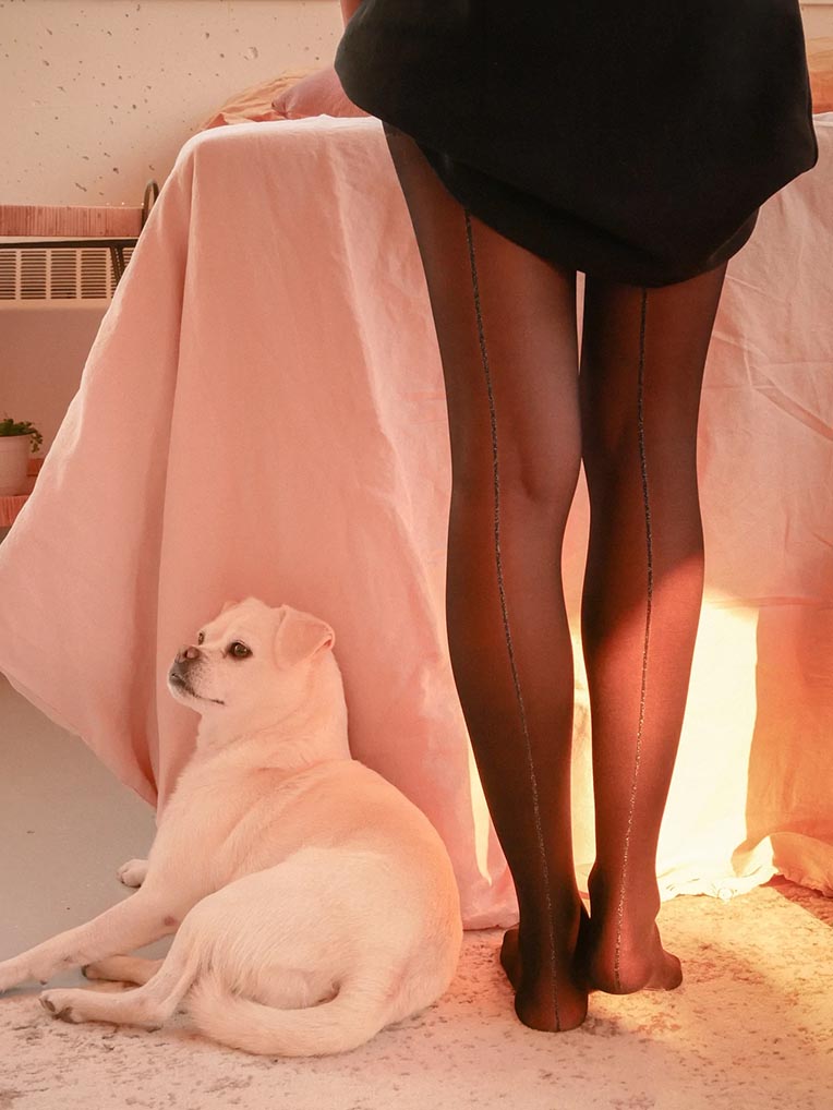 collants noël paillette