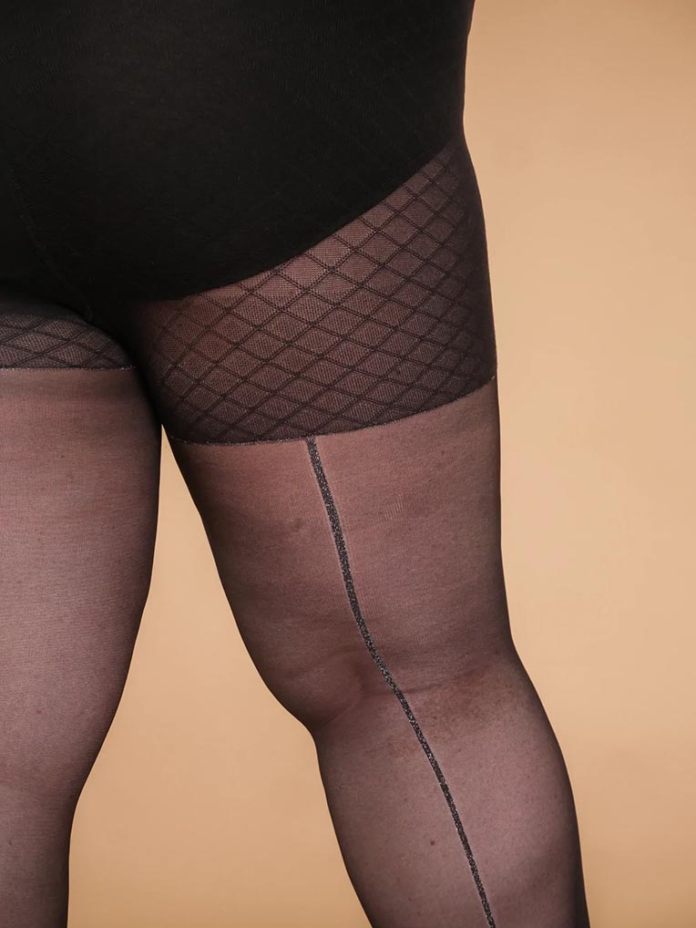collants grandes tailles paillette