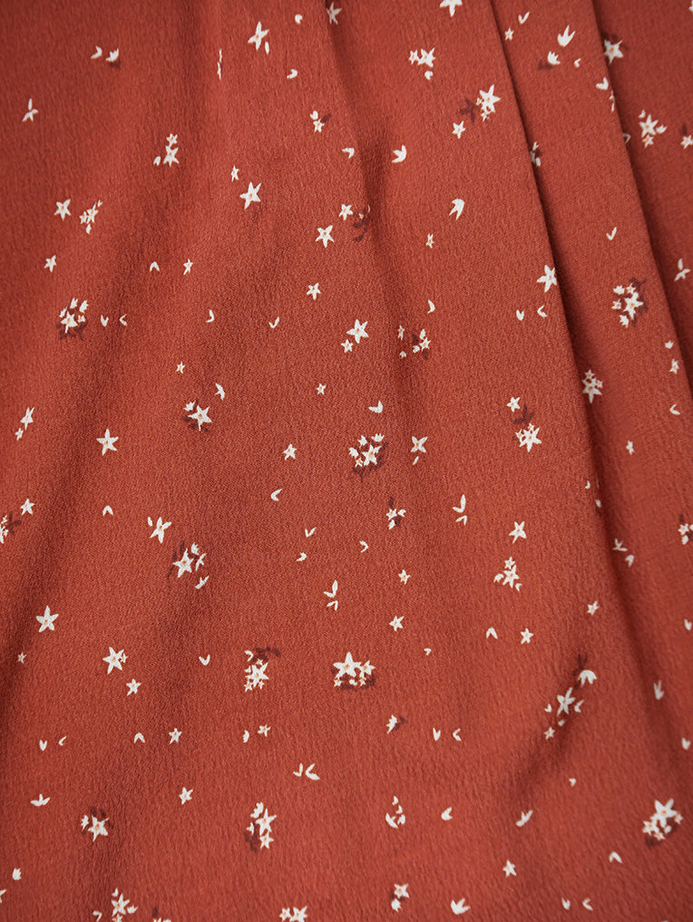 Terracotta Lily Mini Wrap Skirt
