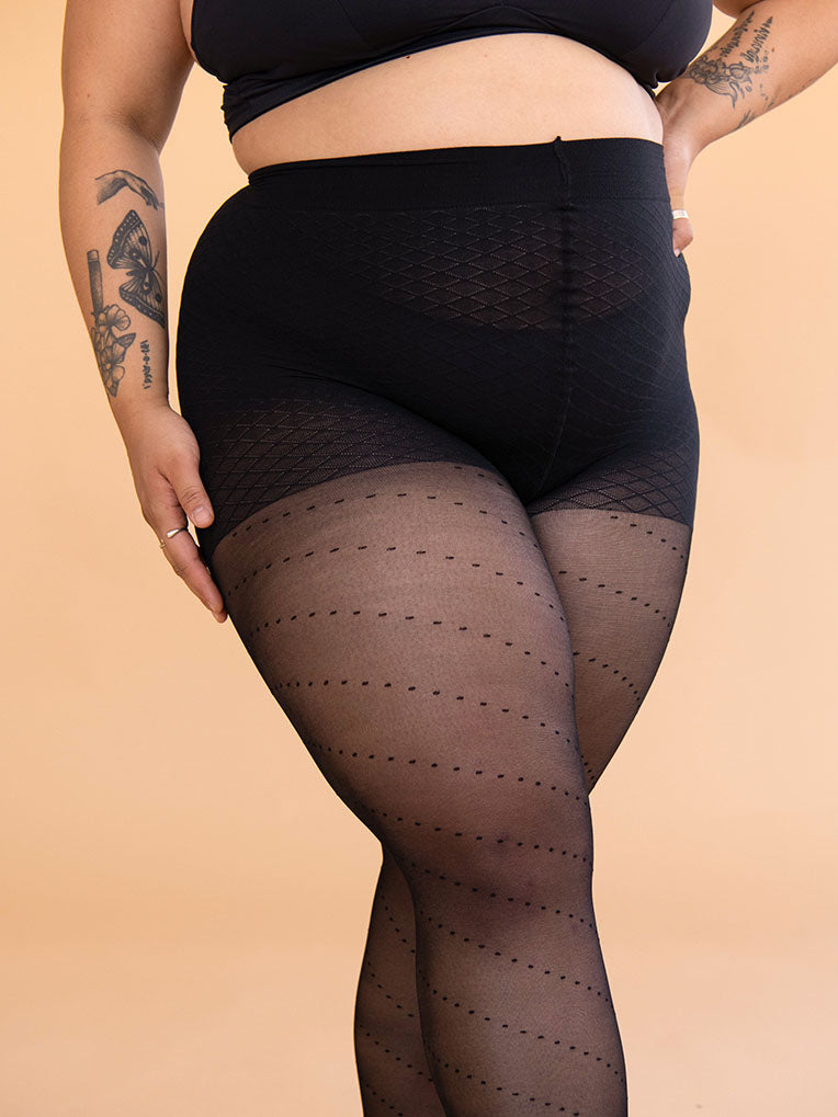 Plus size Polka dots tights 