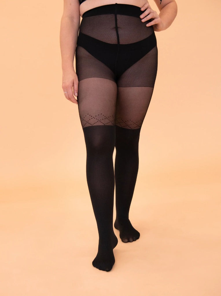 Collants pour femmes cuissardes pois