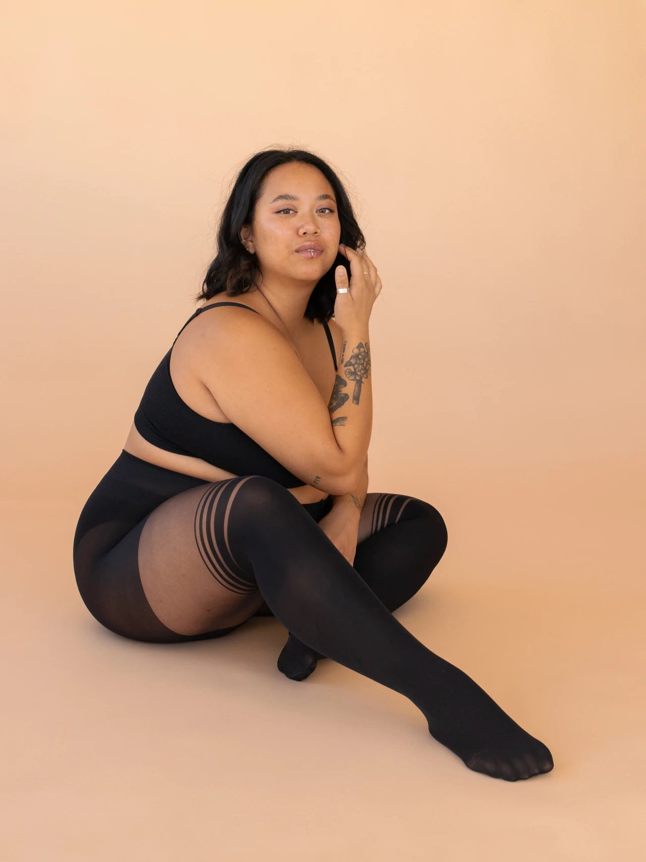 Over-the-knee Multi Stripes Tights
