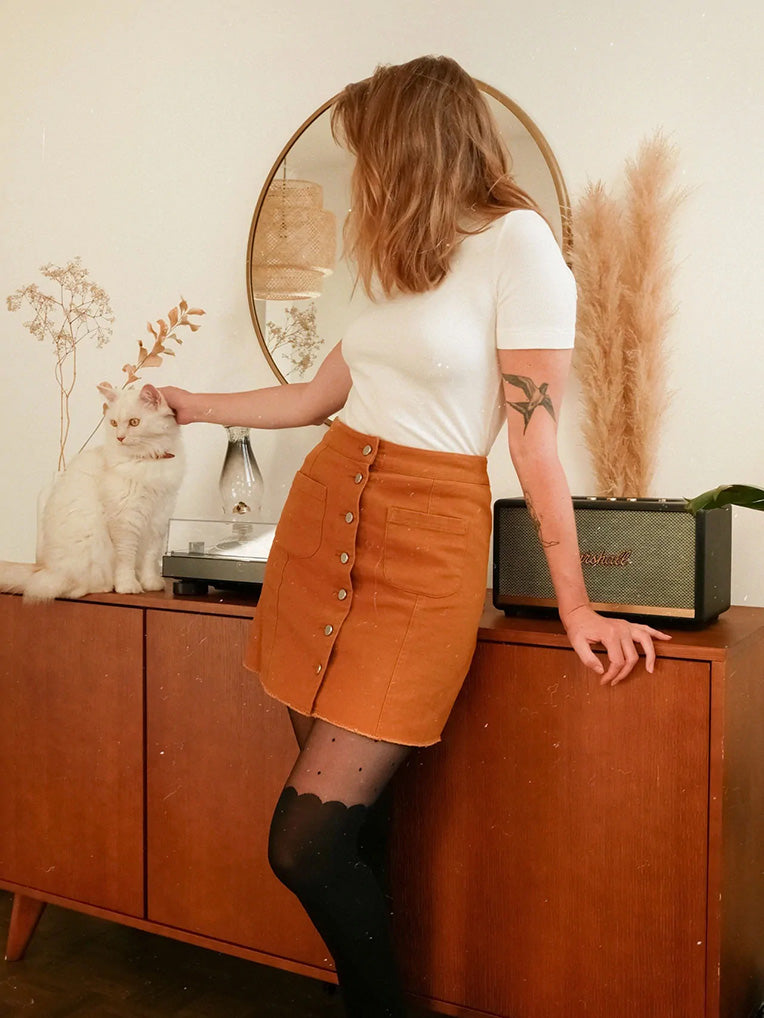 eco scalloped otk polka dot tights