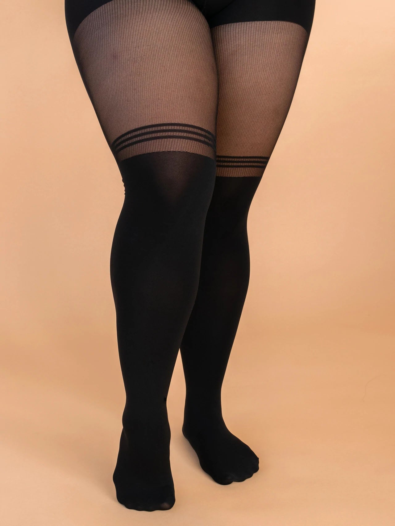 OTK Striped Fishnet Tights