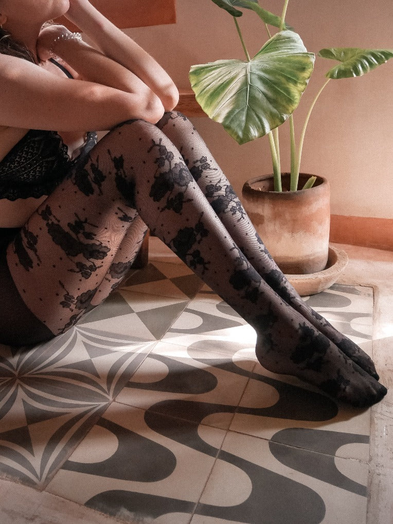 Floral tights