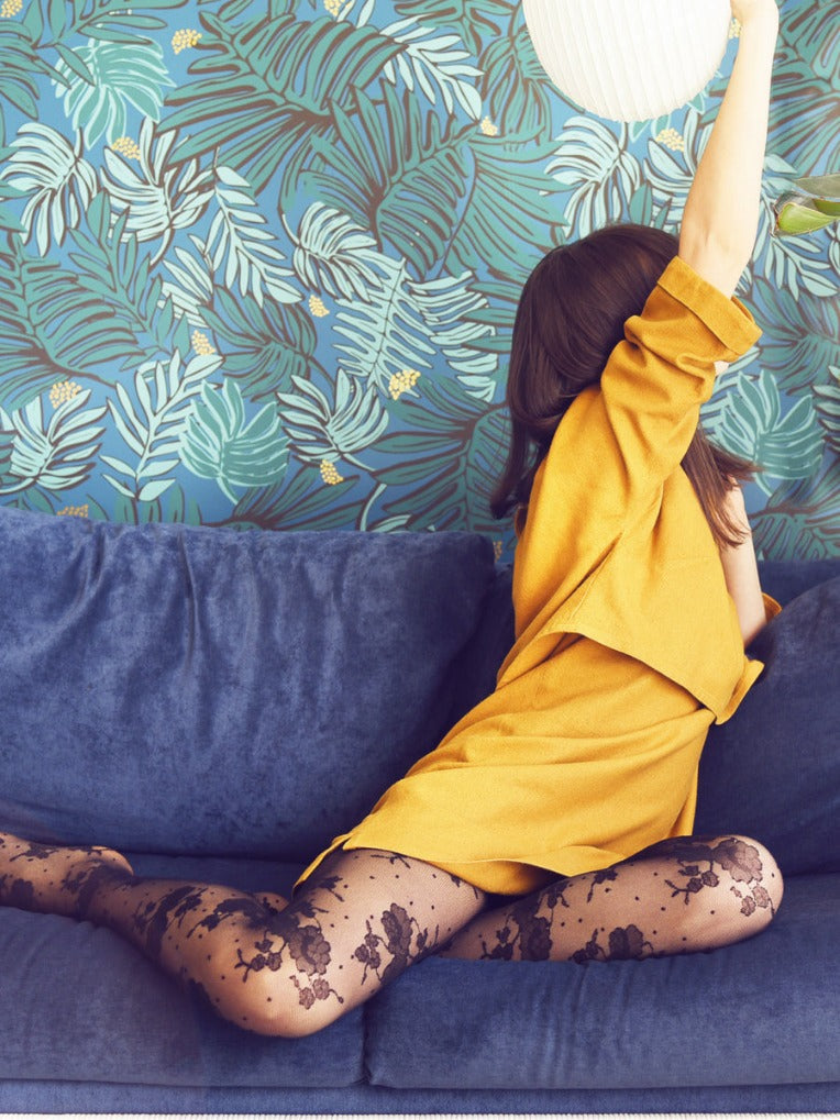Floral hosiery