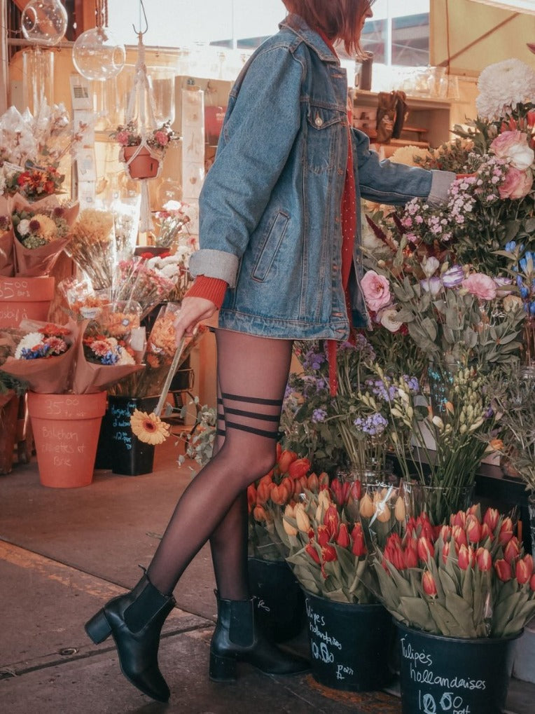 collants à rayures